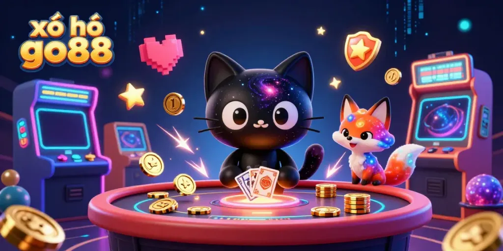 Experience the thrill of xổ số go88 with a cosmic casino adventure featuring enchanting characters and game elements.