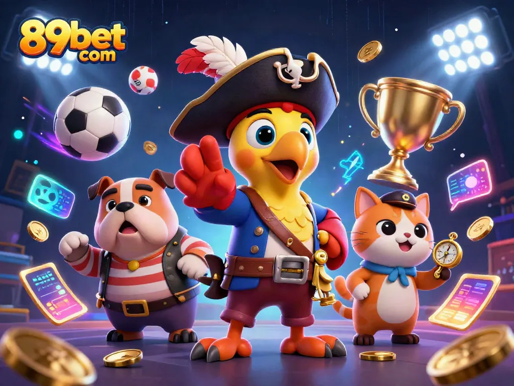 Join the action with 89bet com in this vibrant, energetic gaming scene full of sports and winning elements.