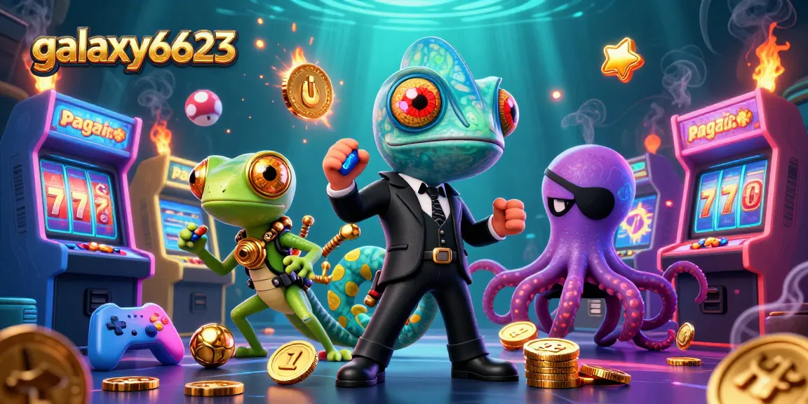 Spin the reels with galaxy6623's colorful slot machines alongside dynamic casino characters.