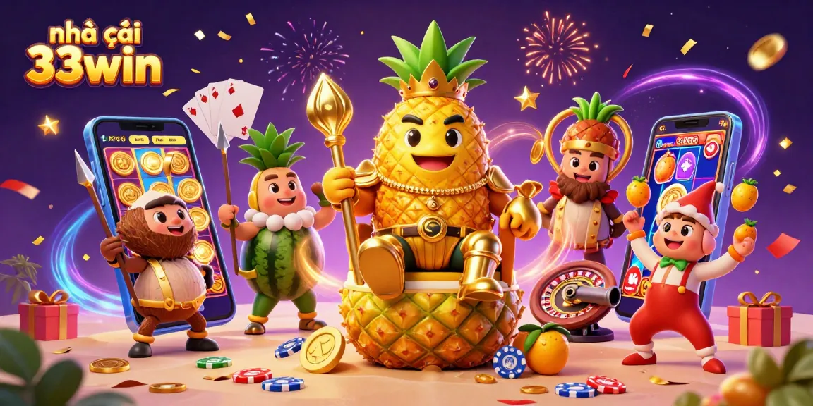 Experience excitement at nhà cái 33win with colorful 3D elements and vibrant casino atmospheres.