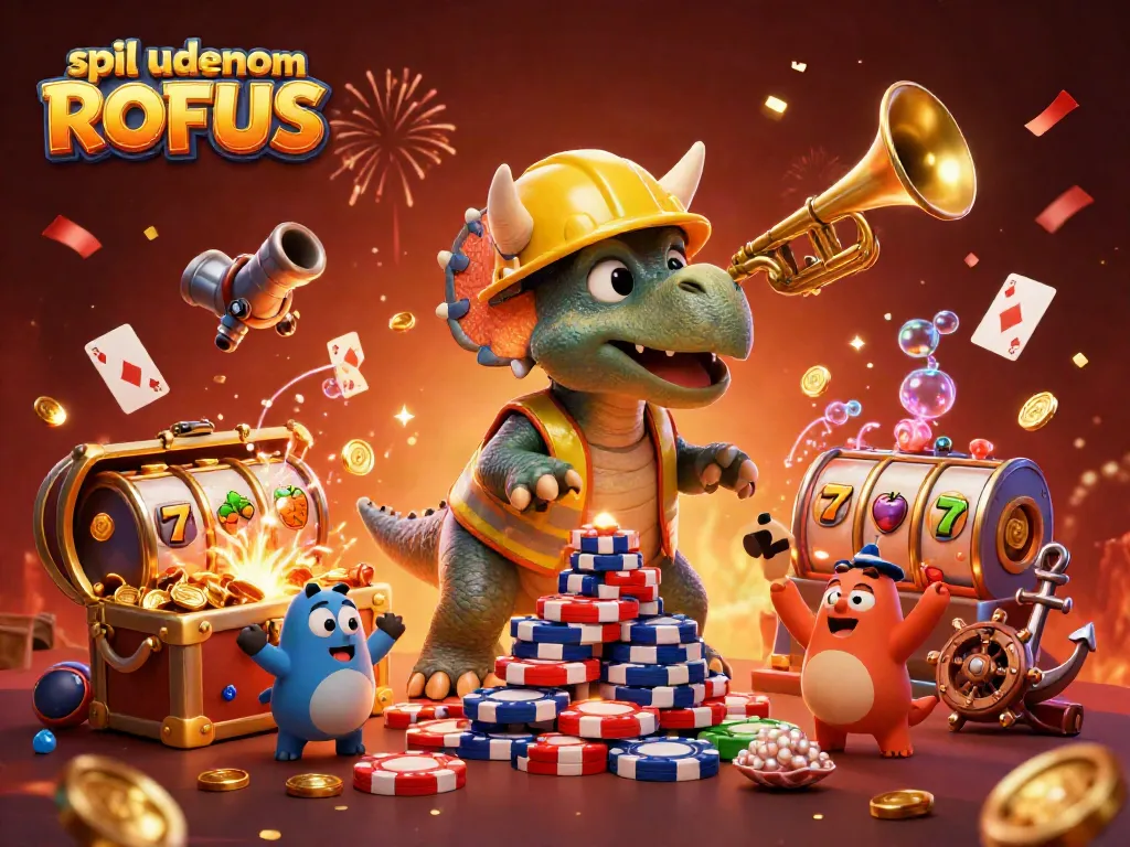 Experience the thrill of spil uden om ROFUS with engaging characters and vibrant casino elements.