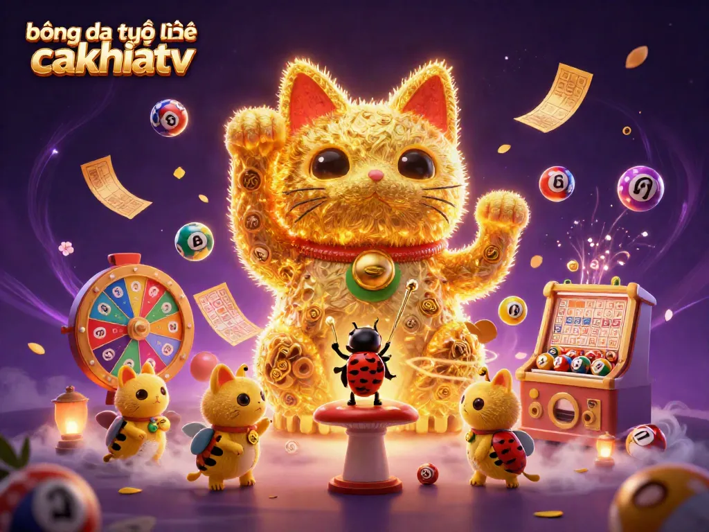 Engaging scene showcasing bóng đá trực tuyến cakhiatv with dynamic sports betting motifs and colorful elements.