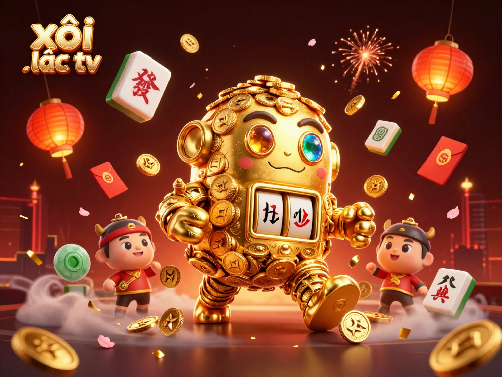 Experience thrilling action with xôi lạc tv as golden golems and festive elements amplify your gaming excitement.